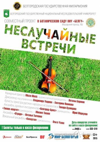 Не пропусти в Белгороде: концерт под открытым небом «НеслуЧАЙные встречи» 18 июня 2015 года