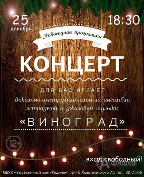 Концертная программа ВИА «Виноград» в выставочном зале «Родина» 25 декабря