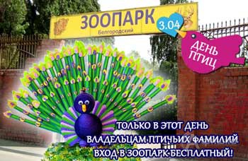 Международный День птиц в Белгородском зоопарке 3 апреля 2016 года