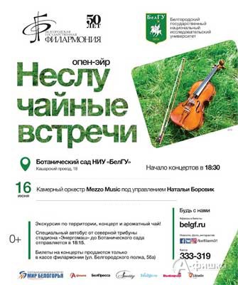 Концерт под открытым небом «НеслуЧАЙные встречи» 16 июня 2016 года: Не пропусти в Белгороде