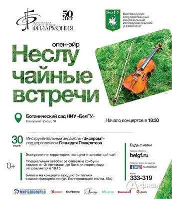Концерт под открытым небом «НеслуЧАЙные встречи» 30 июня 2016 года: Не пропусти в Белгороде