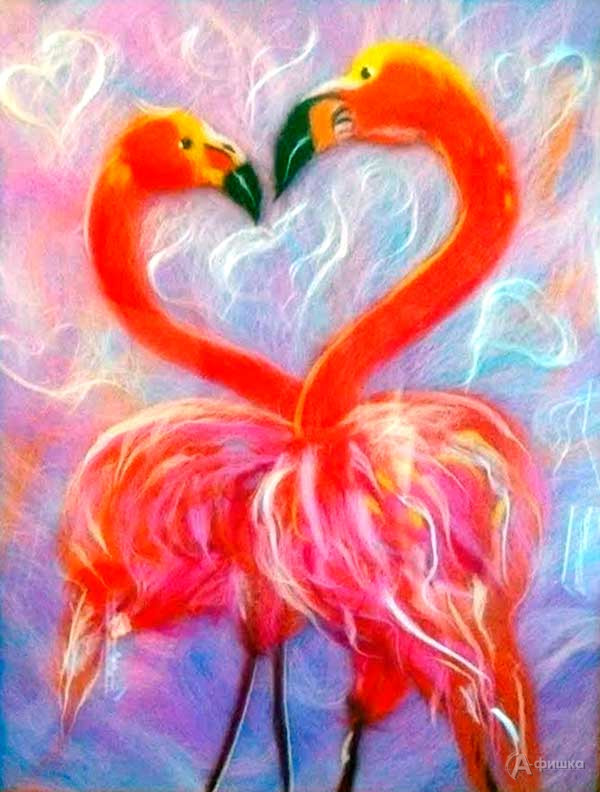 Мастер-класс по живописи шерстью «Розовый фламинго»: Детская афиша Белгорода