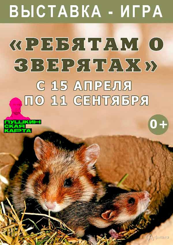 Выставка-игра «Ребятам о зверятах»: Афиша выставок в Белгороде