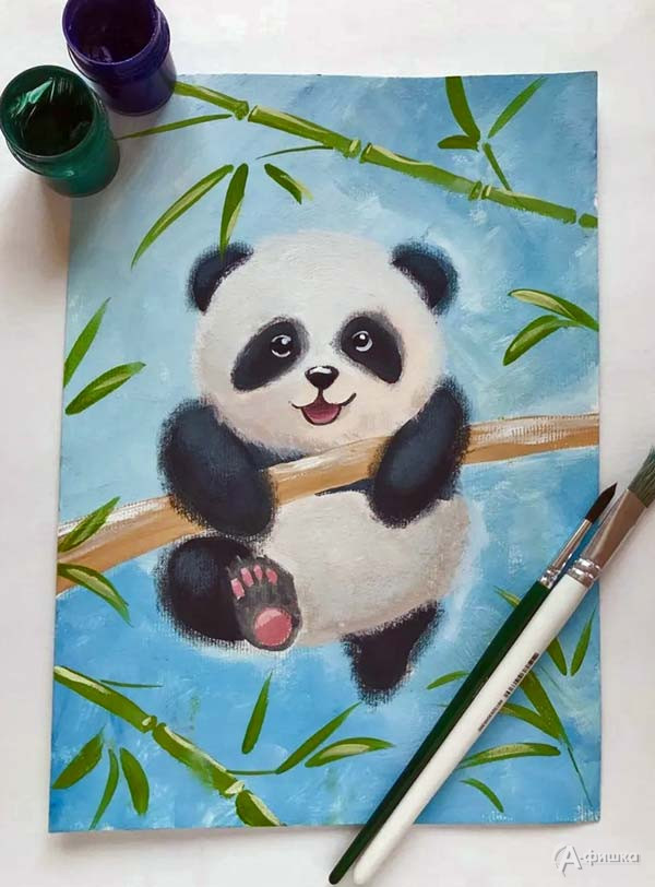 Мастер-класс по правополушарному рисованию «Счастливая панда»: Детская афиша Белгорода