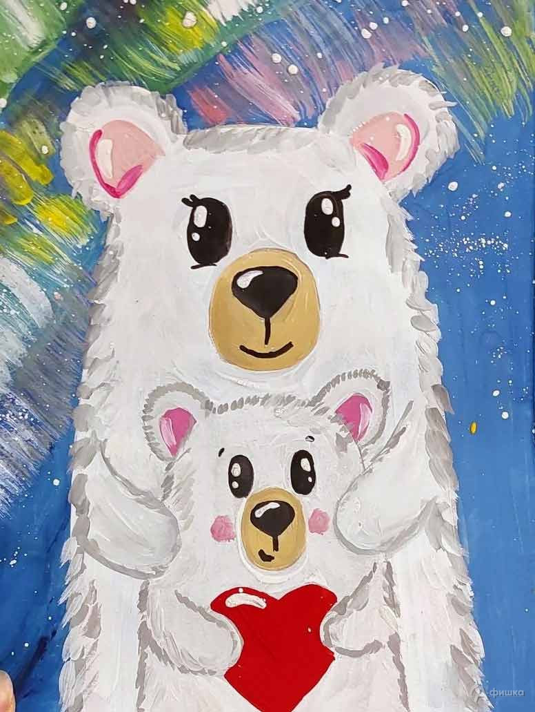 Мастер-класс по правополушарному рисованию «Белые медведи»: Детская афиша Белгорода