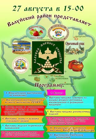 День Валуйского района в Белгороде 27 августа 2016 года