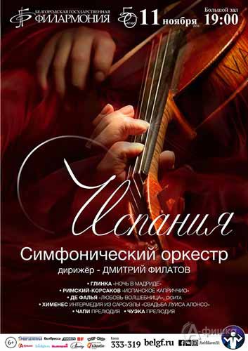 Концерт «Испания» в абонементе «Симфонические шлягеры»: Афиша Филармонии в Белгороде