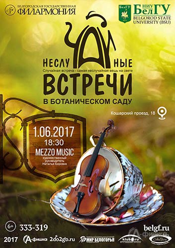 Концерт оркестра Mezzo Music в проекте «НеслуЧАЙные встречи»: Афиша филармонии Белгорода