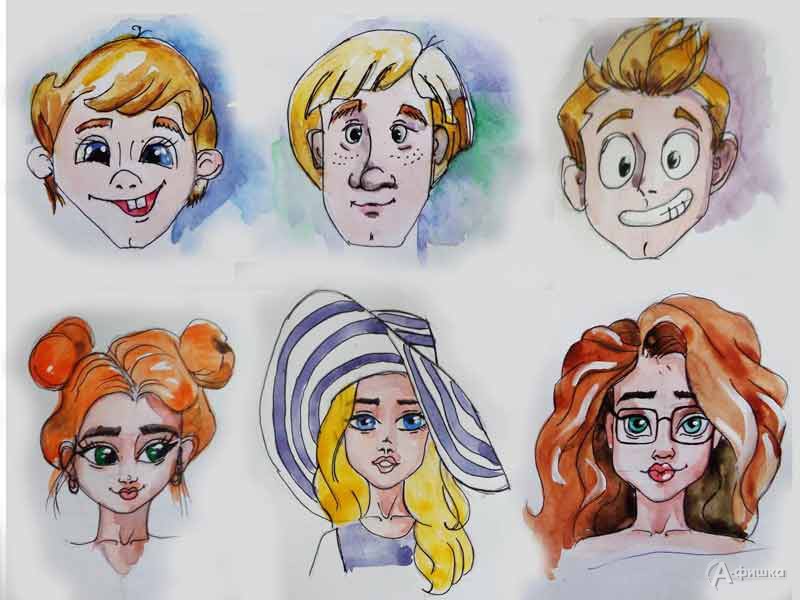 Занятие «Рисуем лица» в изостудии клуба «Шёлковые детки»: Детская афиша Белгорода