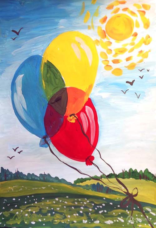 Мастер-класс «Воздушные шары в небе» в изостудии клуба «Шёлковые детки»: Детская афиша Белгорода
