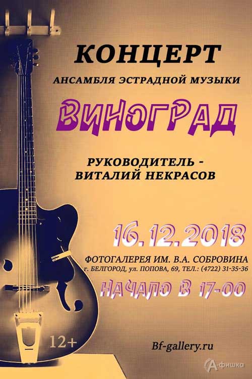 Концерт ансамбля эстрадной музыки «Виноград»: Не пропусти в Белгороде