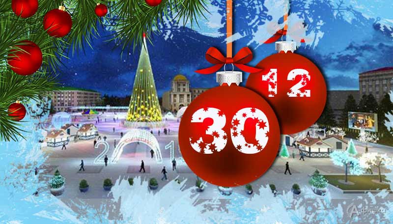 Новогодние каникулы на Соборной площади Белгорода: Афиша мероприятий на 30 декабря 2018 г.