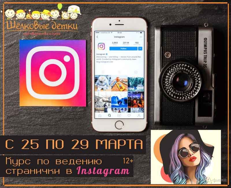 Курс занятий «Школа Instagram» в клубе «Шёлковые детки»: Детская афиша Белгорода