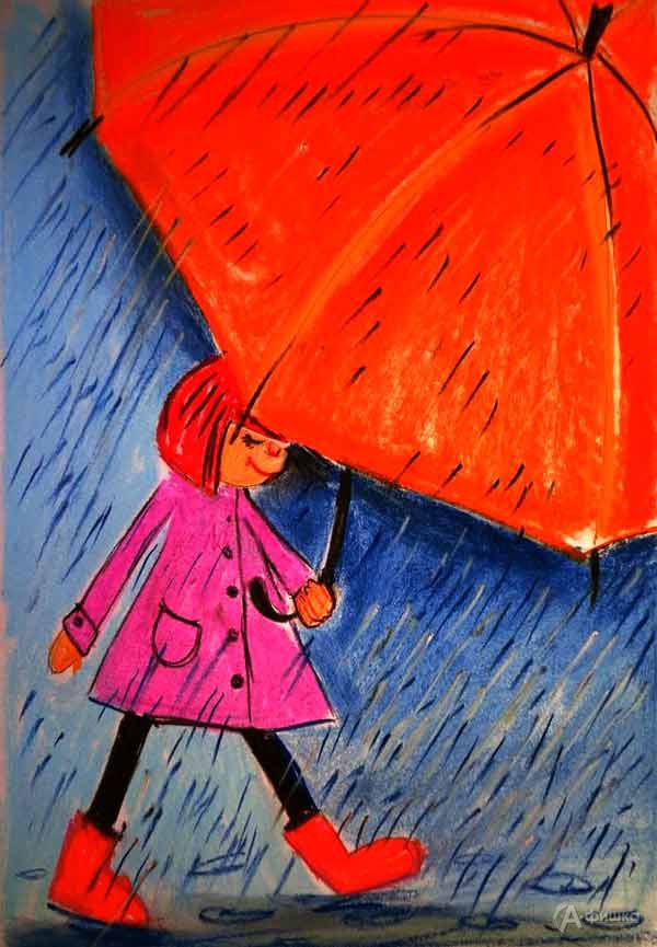 Занятие «Летний дождь» в изостудии клуба «Шёлковые детки»: Детская афиша Белгорода