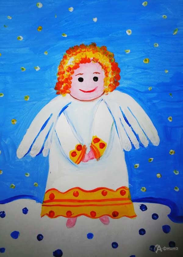 Занятие «Ангел на облачке» в изостудии клуба «Шёлковые детки»: Детская афиша Белгорода