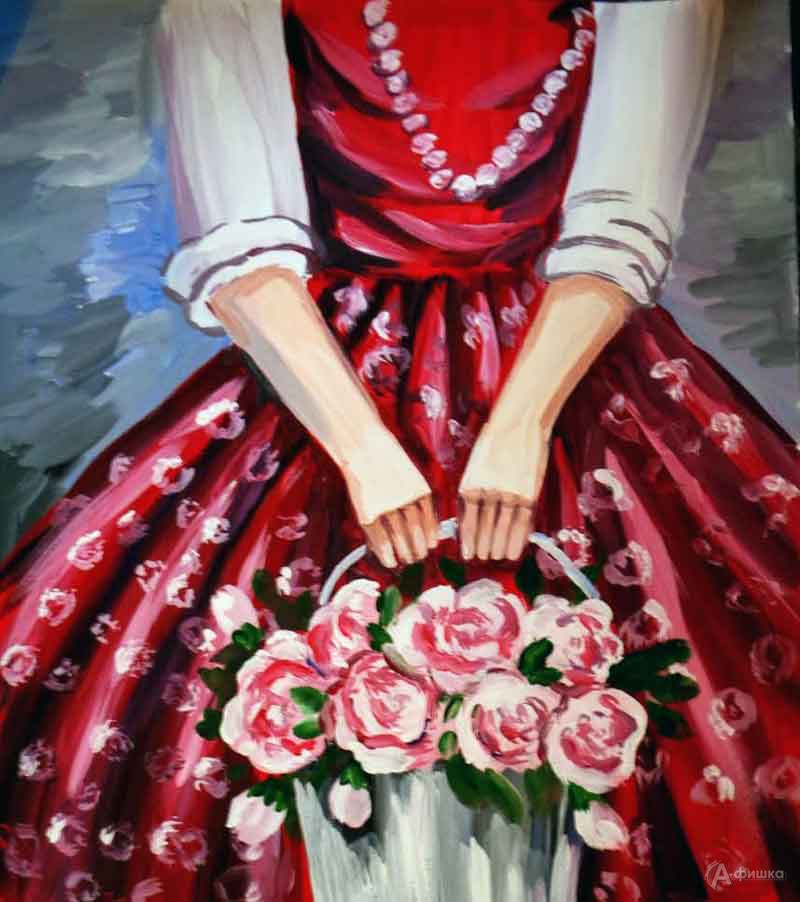 Занятие в изостудии «Девушка с розами»: Детская афиша Белгорода