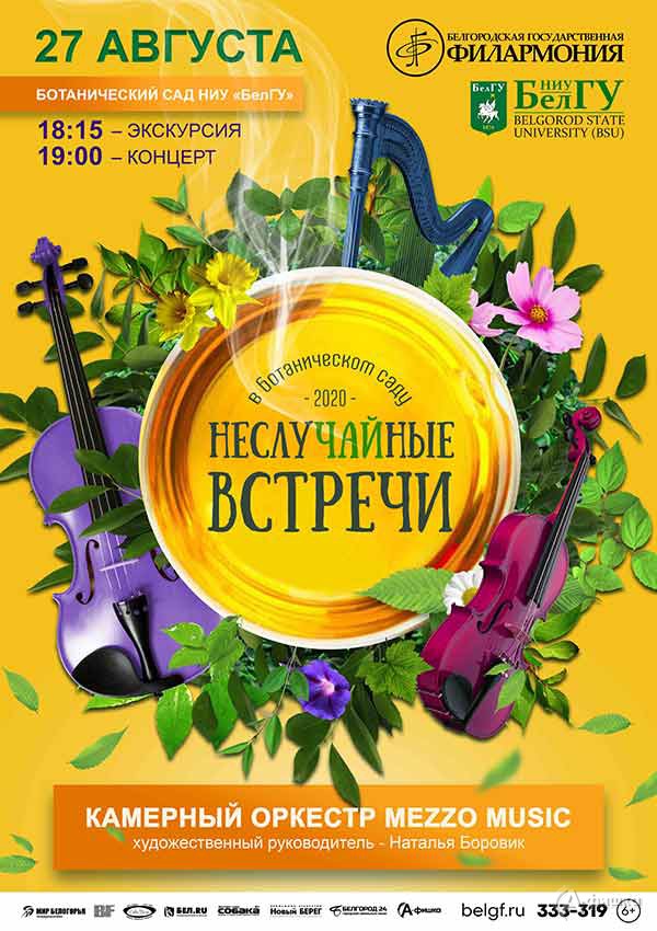 Mezzo Music в проекте «НеслуЧАЙные встречи»: Афиша филармонии в Белгороде