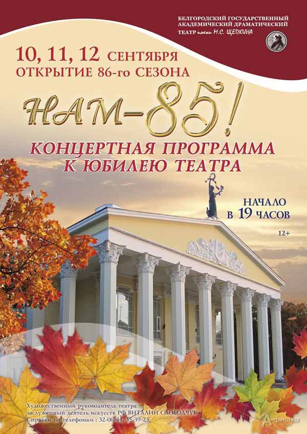 Концертная программа «Нам — 85!»: Афиша театров в Белгороде