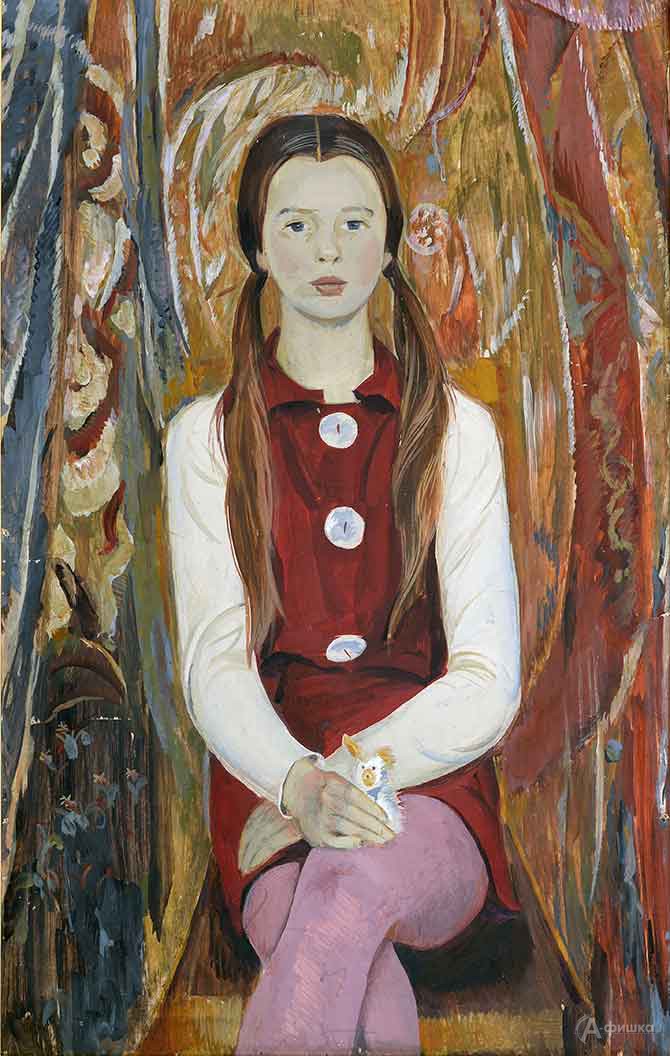 Парахненко М.Е. (1936 — 2005). Портрет Виты. 1978 г. Картон, темпера