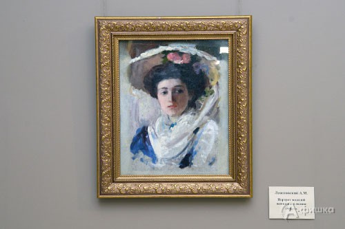 «Портрет молодой женщины в шляпе» кисти А. Леонтовского