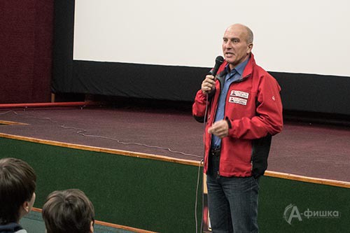 Урок мужества с Сергеем Шевченко на фоне фильма «Эверест» в кинотеатре «Победа»