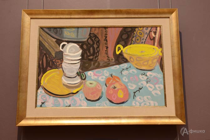 Юрий Юрьевич Косаговский &laquo;Яблоки и&nbsp;чашки&raquo;, 53&times;34, картон, темпера, 2012