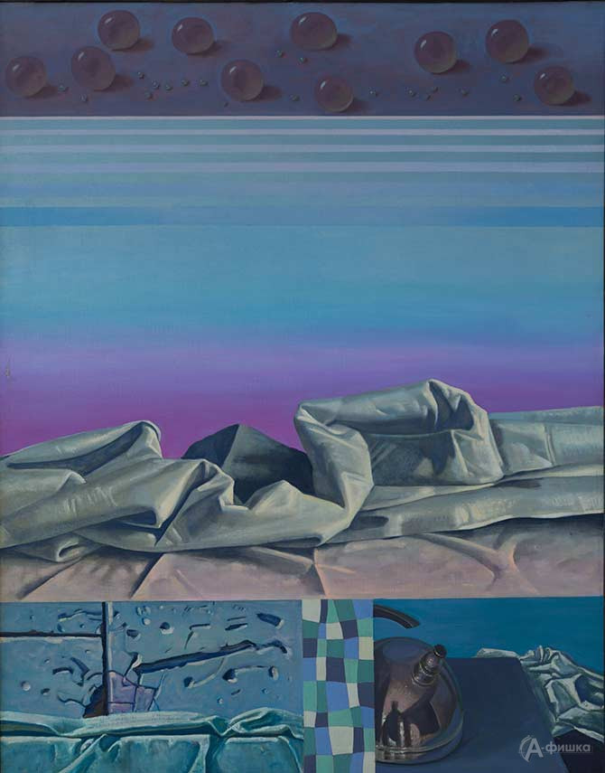 Белянов Николай Александрович (род. 1947). Структуры. Правая часть диптиха. 1990. холст. масло. 140&times;110