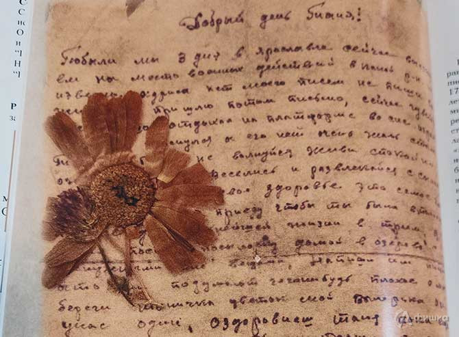 Фронтовое письмо, хранящееся в музее «Прохоровское поле»