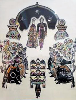 Цветная литогравюра «Сказка о царе Салтане», худ. Илья Шенкер (1920 г.)