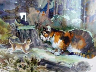 Работа В.О.Фёдоровой – иллюстрация к книге «Кошачий след»