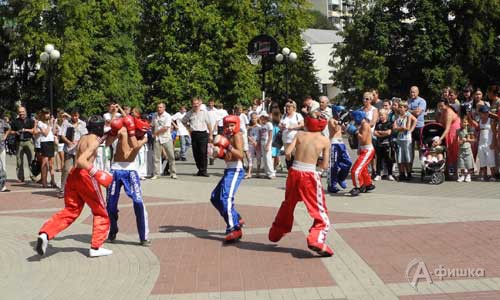 Показательные выступления юных спортсменов на фестивале спорта в Белгороде