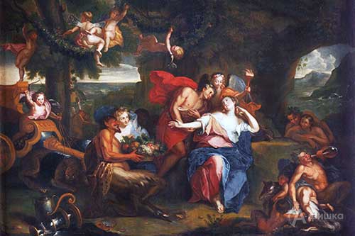 Куапель Антуан (1661-1722 гг.) «Вакх и Ариадна». Холст, масло