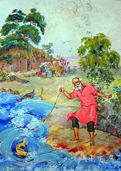 Борис Иванов проиллюстрировал пушкинскую «Сказку о рыбаке и рыбке»