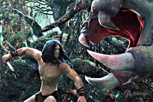 Кадр из мультфильма «Тарзан 3D»