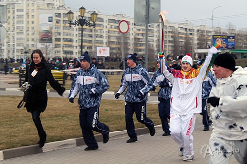 Эстафета Олимпийского огня в Белгороде